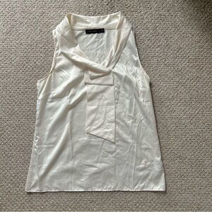 Elegant Cream Sleeveless Blouse